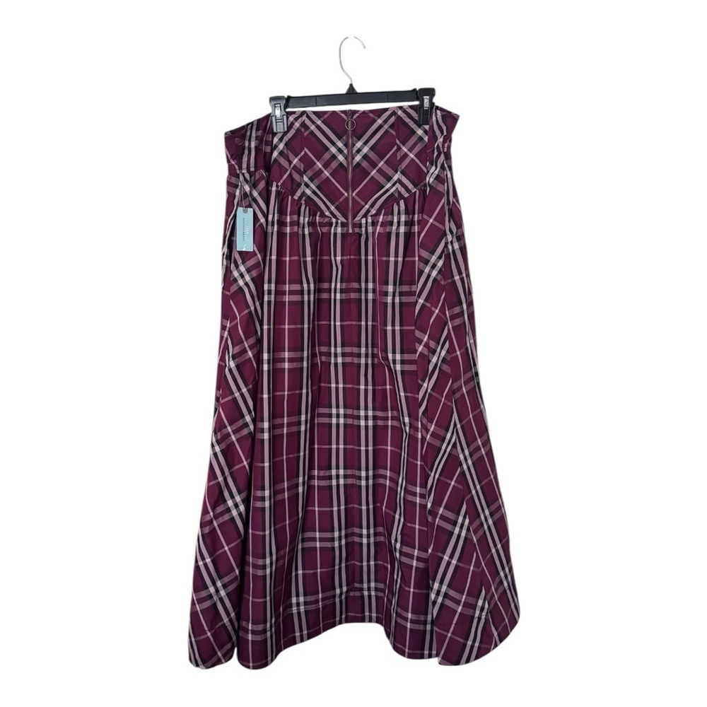 Anthropologie Brown Plaid Maxi Skirt - Picture 4 of 7